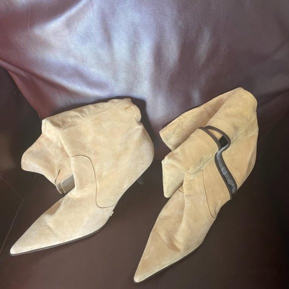 DAVOS GOMMA SUEDE  HEELED    CALF  BOOTS. - Picture 2 of 3